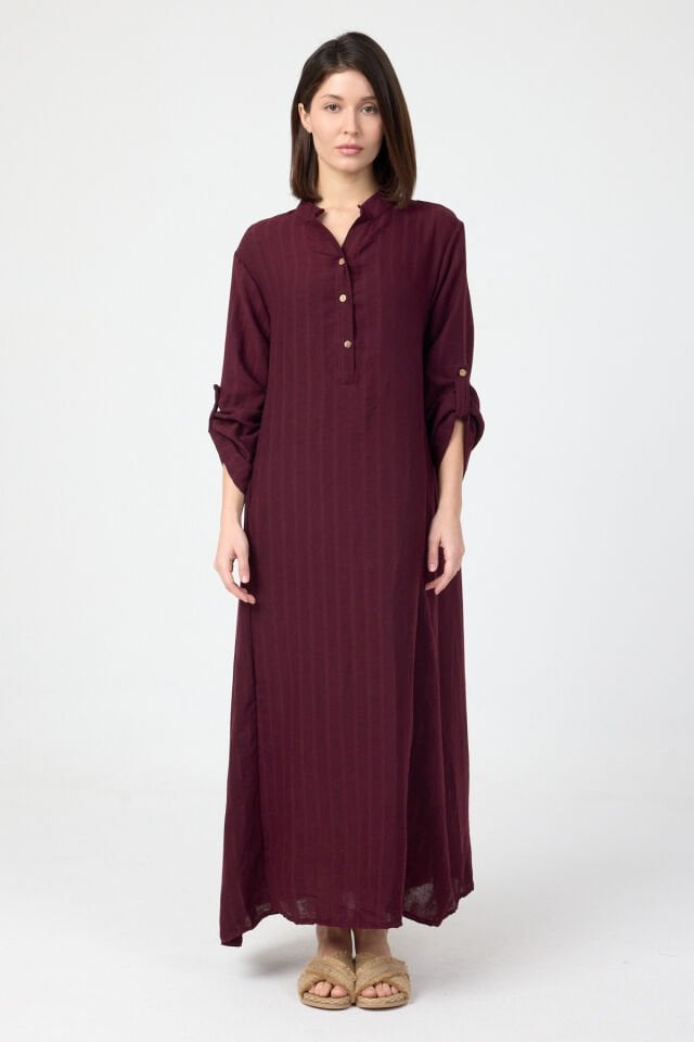 BORDO LİNE ELBİSE
