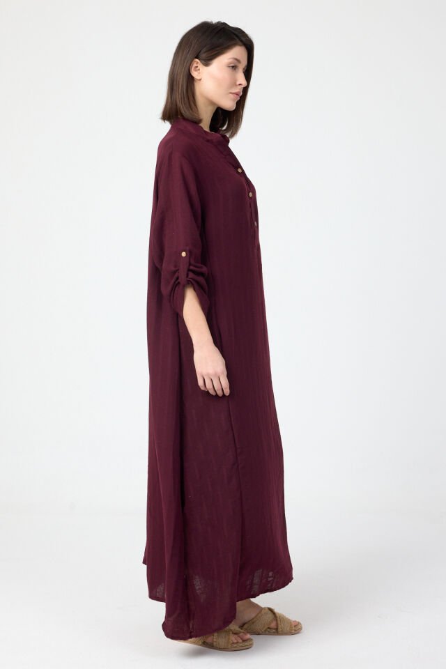 BORDO LİNE ELBİSE