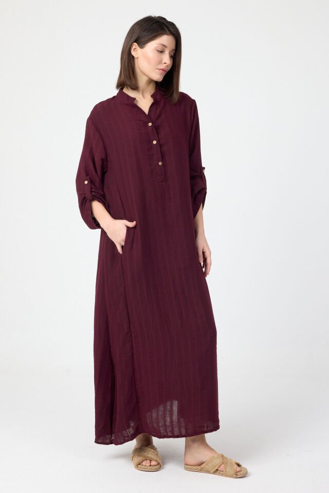 BORDO LİNE ELBİSE