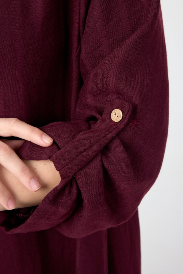 BORDO LİNE ELBİSE