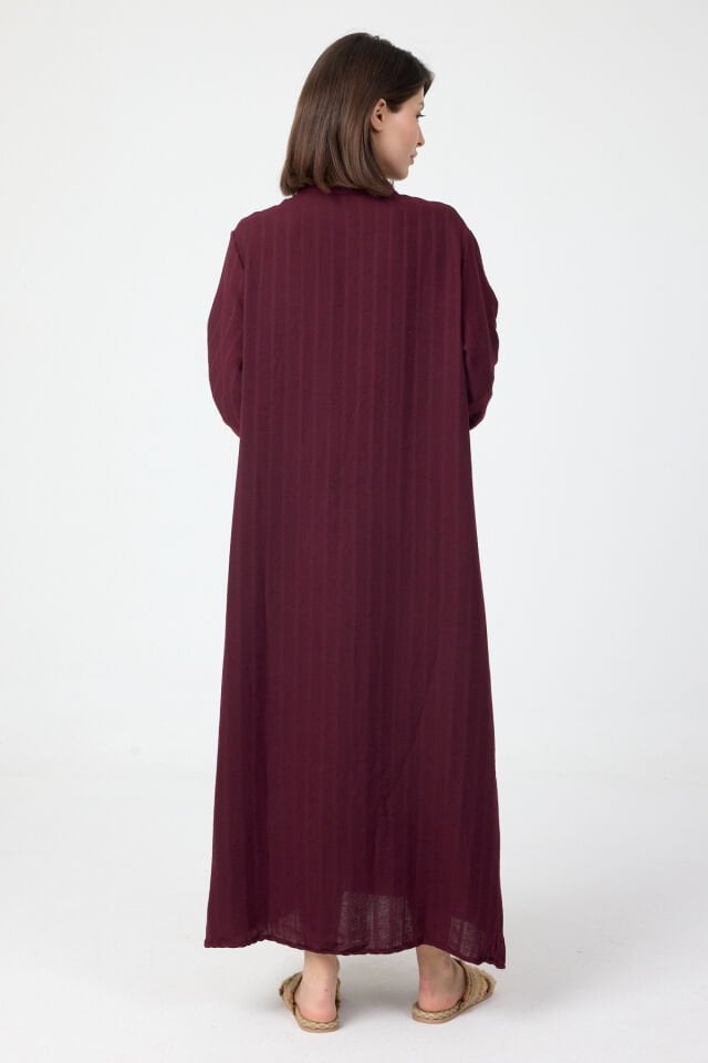 BORDO LİNE ELBİSE